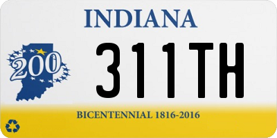 IN license plate 311TH