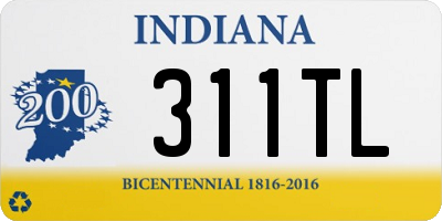 IN license plate 311TL