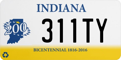 IN license plate 311TY