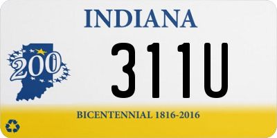 IN license plate 311U