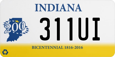 IN license plate 311UI