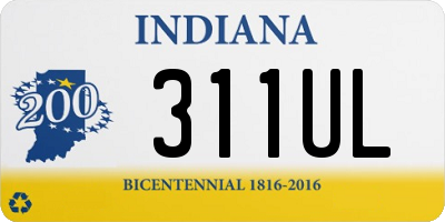 IN license plate 311UL