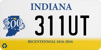 IN license plate 311UT