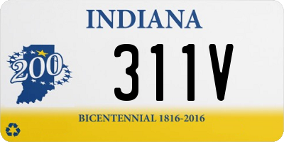 IN license plate 311V