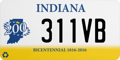 IN license plate 311VB