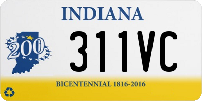 IN license plate 311VC