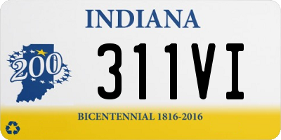 IN license plate 311VI