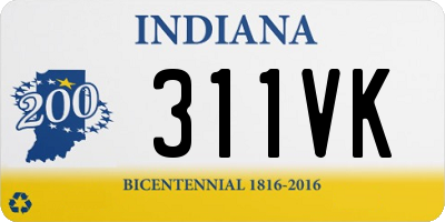 IN license plate 311VK