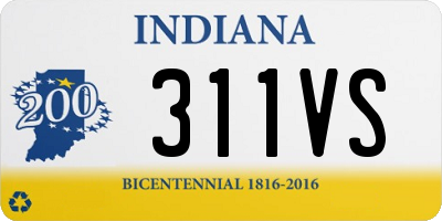 IN license plate 311VS