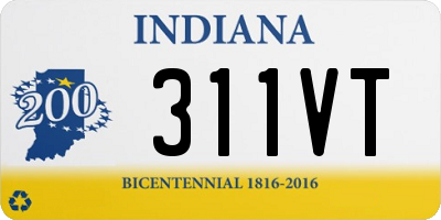 IN license plate 311VT