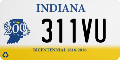 IN license plate 311VU