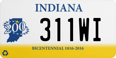 IN license plate 311WI