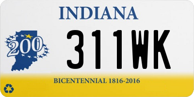 IN license plate 311WK