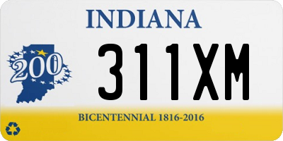 IN license plate 311XM