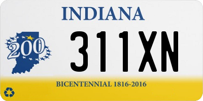 IN license plate 311XN