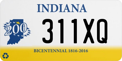 IN license plate 311XQ