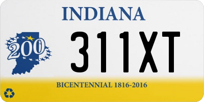 IN license plate 311XT