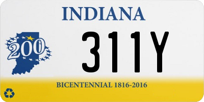 IN license plate 311Y