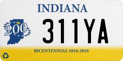 IN license plate 311YA
