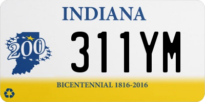 IN license plate 311YM