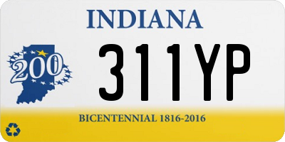 IN license plate 311YP