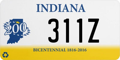 IN license plate 311Z