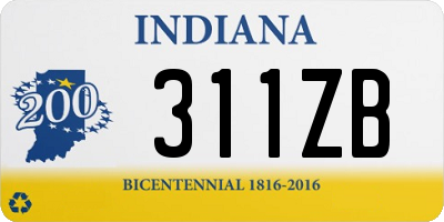 IN license plate 311ZB