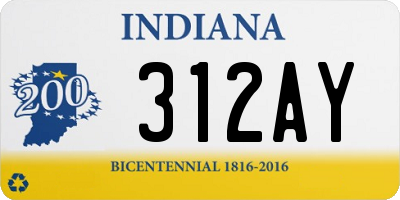 IN license plate 312AY