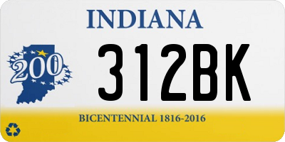 IN license plate 312BK