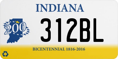 IN license plate 312BL