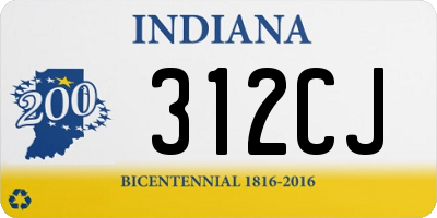 IN license plate 312CJ