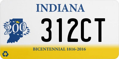 IN license plate 312CT