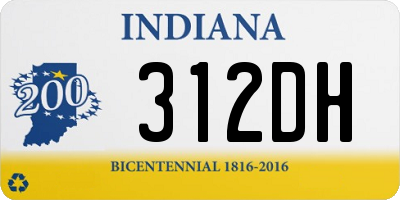 IN license plate 312DH