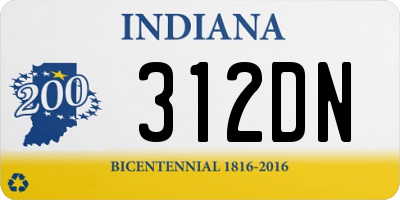 IN license plate 312DN