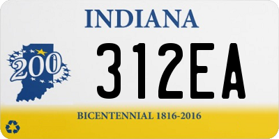 IN license plate 312EA