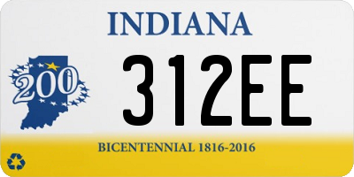 IN license plate 312EE