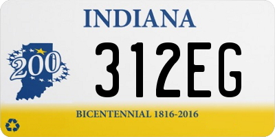 IN license plate 312EG