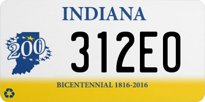 IN license plate 312EO