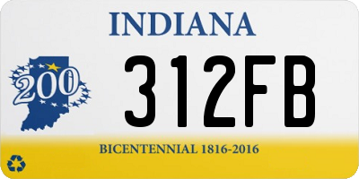 IN license plate 312FB
