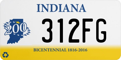 IN license plate 312FG