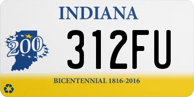 IN license plate 312FU