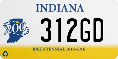 IN license plate 312GD