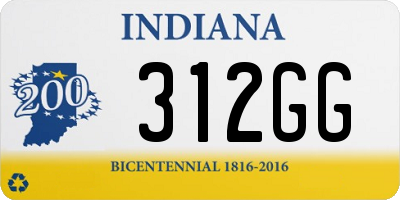 IN license plate 312GG