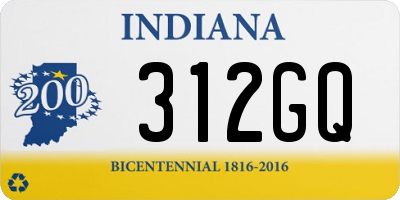 IN license plate 312GQ