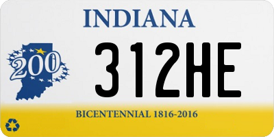 IN license plate 312HE