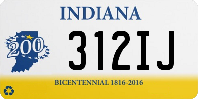 IN license plate 312IJ