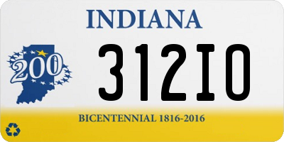 IN license plate 312IO