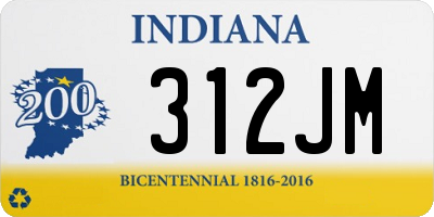 IN license plate 312JM