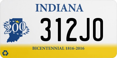 IN license plate 312JO