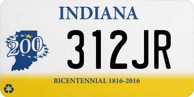 IN license plate 312JR